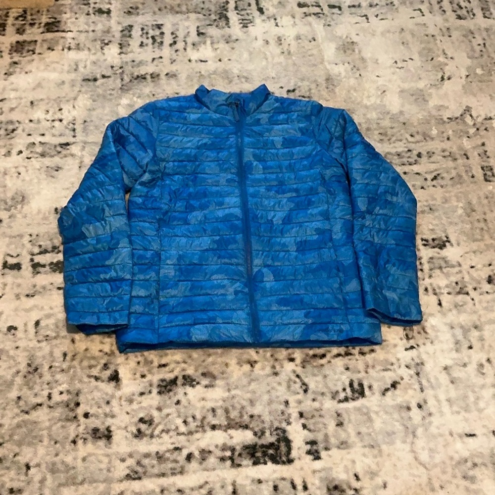 **Lands’ End Kids Boys Blue Puffer Jacket coat  – Size XL 18-20**